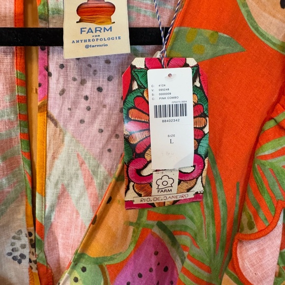 Farm Rio for Anthropologie fruits Jumpsuits size large-14 - Picture 2 of 3
